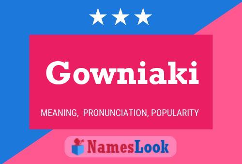 ملصق اسم Gowniaki