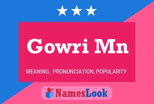 ملصق اسم Gowri Mn