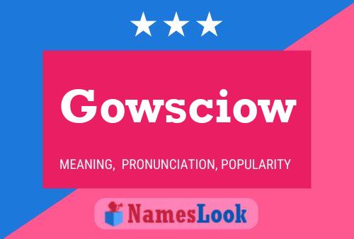 ملصق اسم Gowsciow