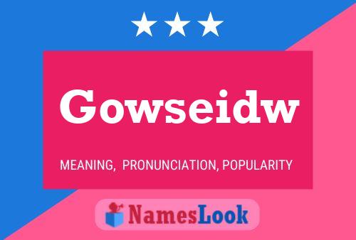 ملصق اسم Gowseidw