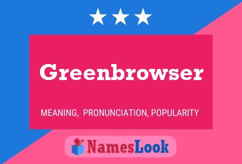 ملصق اسم Greenbrowser