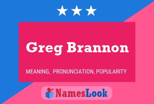 ملصق اسم Greg Brannon