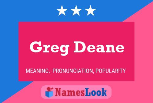 ملصق اسم Greg Deane