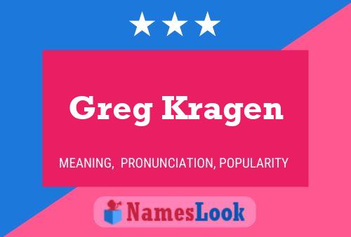 ملصق اسم Greg Kragen