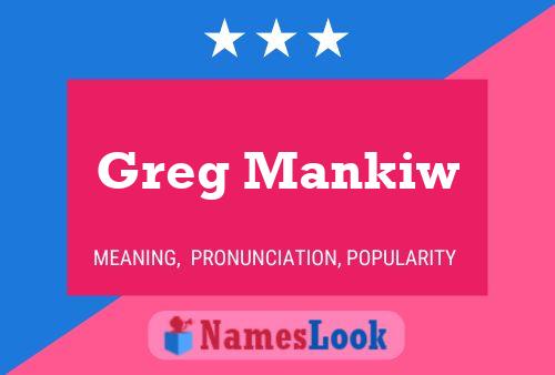 ملصق اسم Greg Mankiw