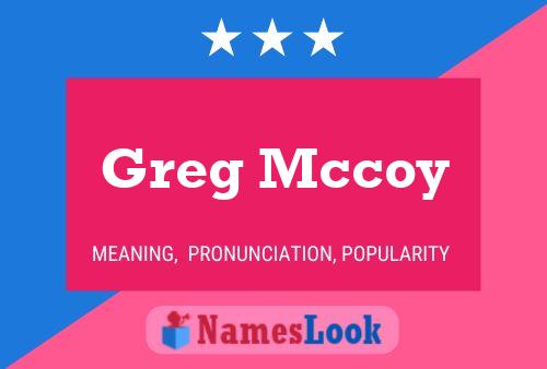 ملصق اسم Greg Mccoy