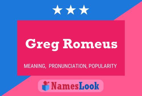 ملصق اسم Greg Romeus