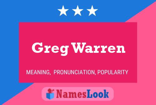 ملصق اسم Greg Warren