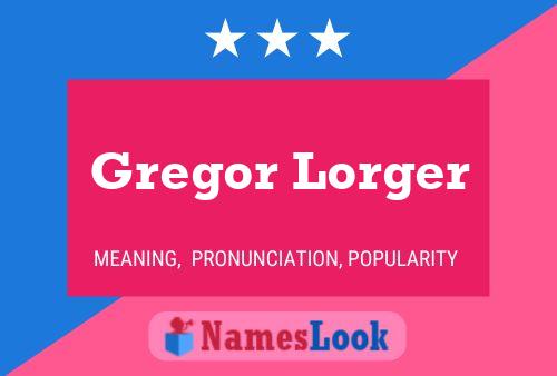 ملصق اسم Gregor Lorger