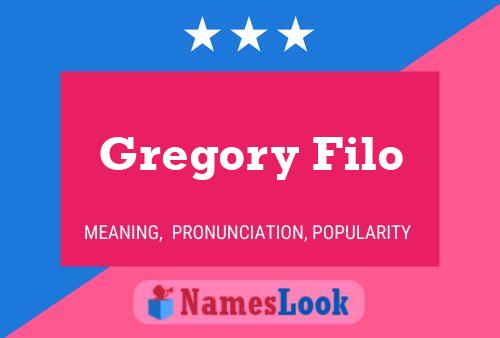 ملصق اسم Gregory Filo