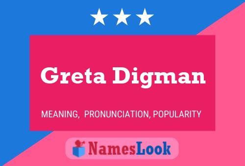 ملصق اسم Greta Digman