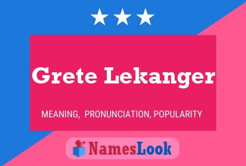 ملصق اسم Grete Lekanger