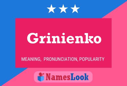 ملصق اسم Grinienko