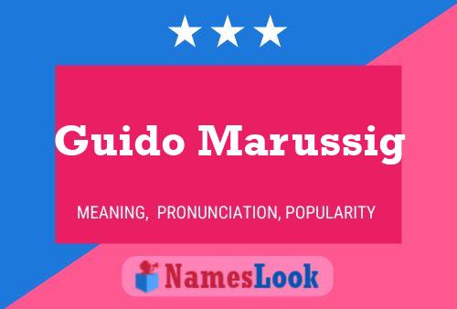 ملصق اسم Guido Marussig