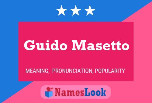 ملصق اسم Guido Masetto