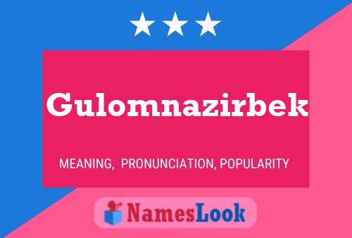 ملصق اسم Gulomnazirbek