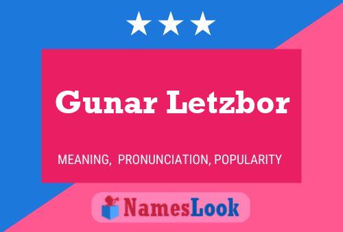 ملصق اسم Gunar Letzbor