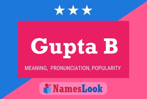 ملصق اسم Gupta B