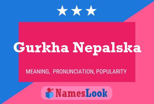 ملصق اسم Gurkha Nepalska