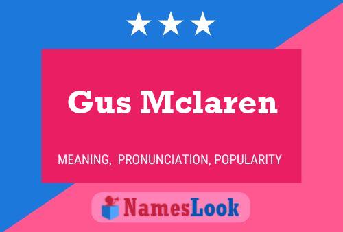 ملصق اسم Gus Mclaren