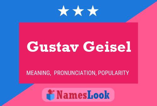 ملصق اسم Gustav Geisel