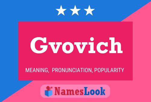 ملصق اسم Gvovich