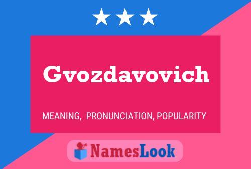 ملصق اسم Gvozdavovich