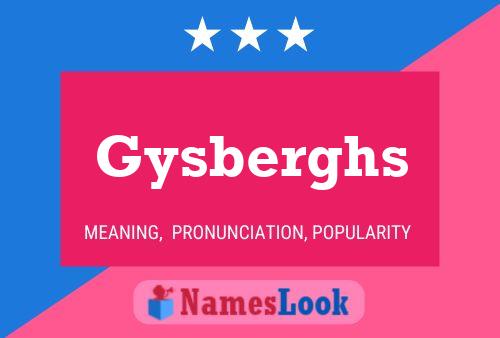 ملصق اسم Gysberghs