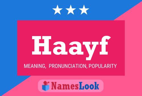 ملصق اسم Haayf