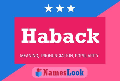 ملصق اسم Haback