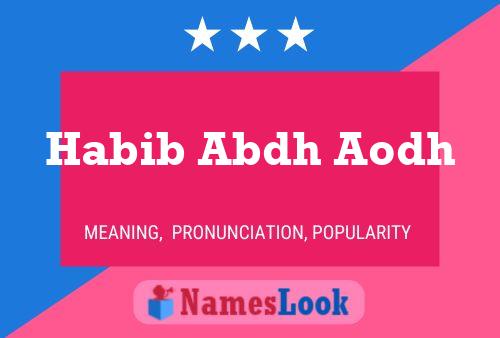 ملصق اسم Habib Abdh Aodh