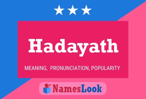 ملصق اسم Hadayath