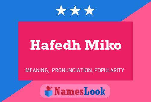 ملصق اسم Hafedh Miko