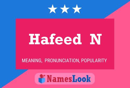 ملصق اسم Hafeed  N