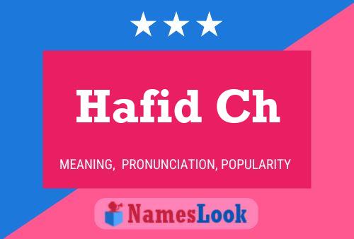 ملصق اسم Hafid Ch