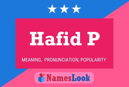 ملصق اسم Hafid P