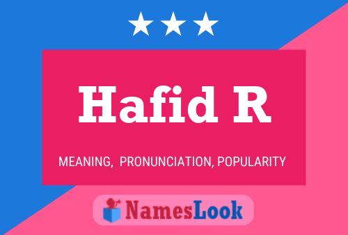 ملصق اسم Hafid R