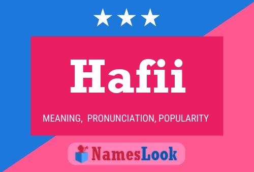 ملصق اسم Hafii