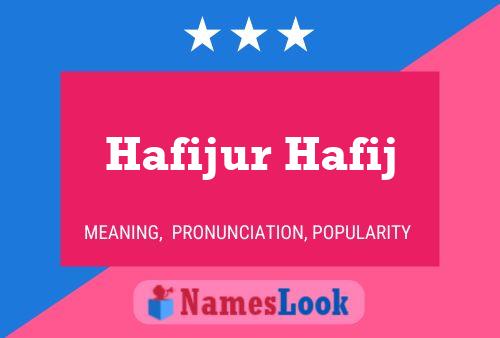 ملصق اسم Hafijur Hafij