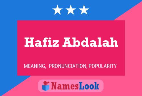 ملصق اسم Hafiz Abdalah