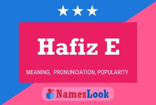 ملصق اسم Hafiz E