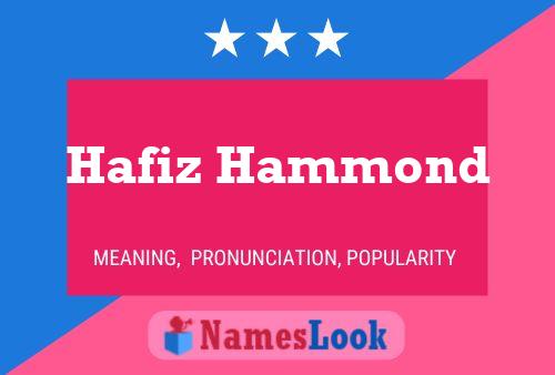 ملصق اسم Hafiz Hammond