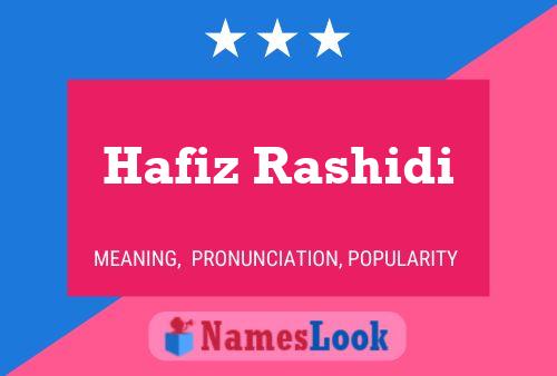 ملصق اسم Hafiz Rashidi