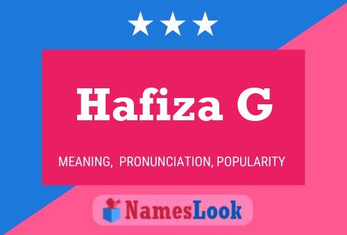 ملصق اسم Hafiza G