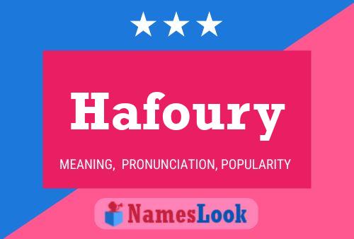 ملصق اسم Hafoury