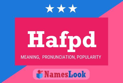 ملصق اسم Hafpd