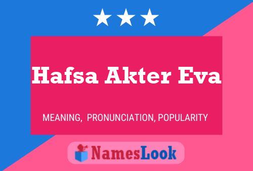 ملصق اسم Hafsa Akter Eva