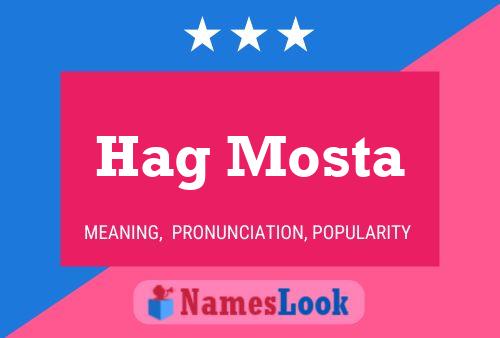 ملصق اسم Hag Mosta