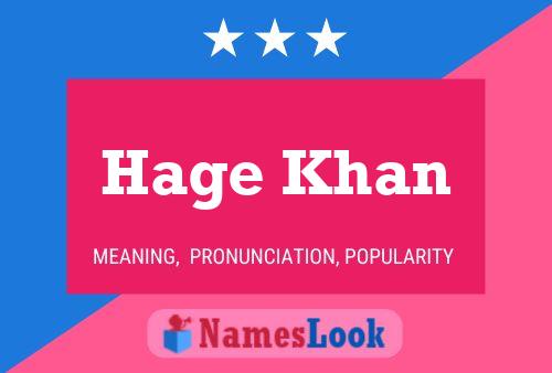 ملصق اسم Hage Khan