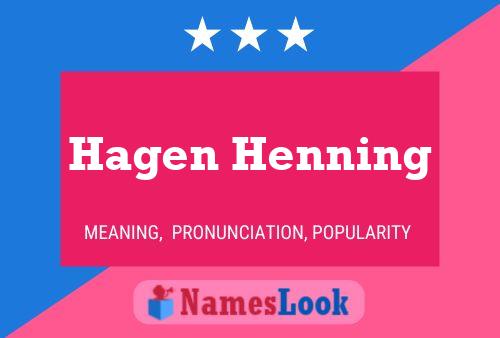 ملصق اسم Hagen Henning